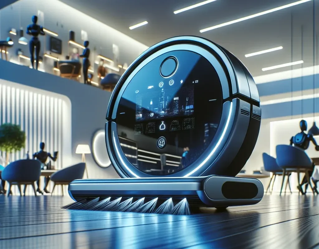 "Latest robot vacuum technology showcased at CES 2023, featuring advanced sensors and seamless navigation for efficient home cleaning."